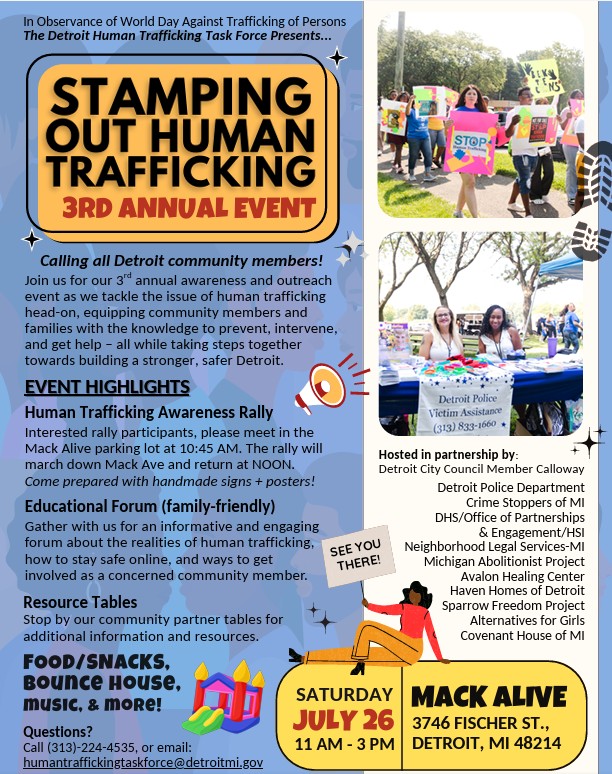 Stamping Out Human Trafficking 3rd Annual Event Flyer
